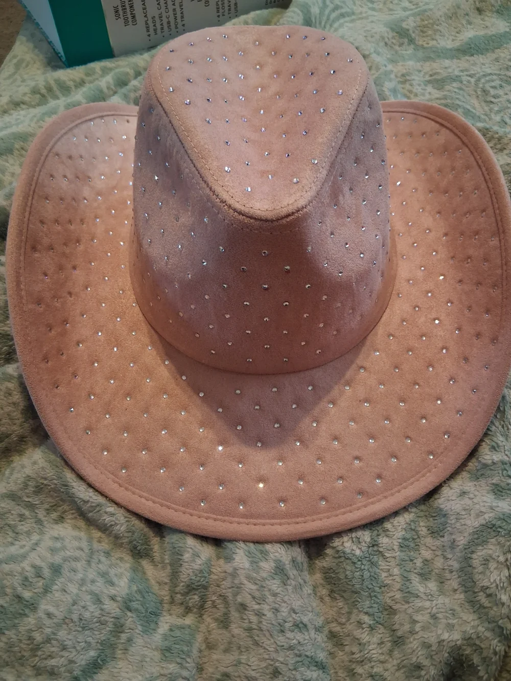 Studded Pink Women’s Velour Cowboy Hat